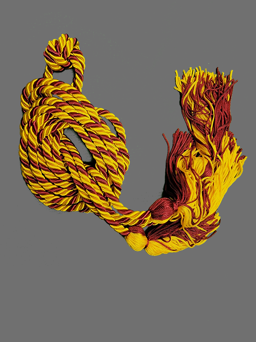 Graduation Cord / Honor Cords Intertwined Maroon and Gold