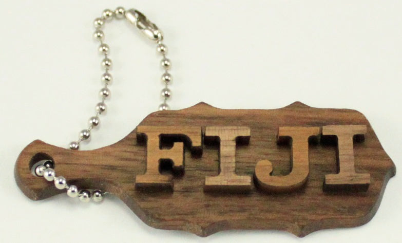 FIJI Mini Wood Paddle Key Chain