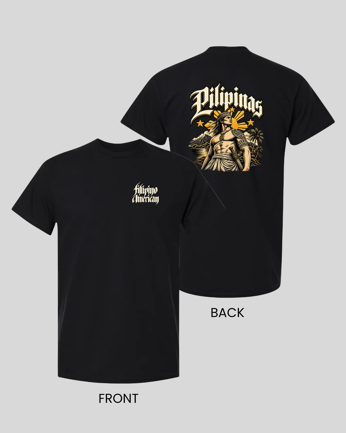 Filipino-American Pilipinas Shirt- Gold