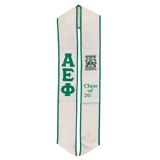 Alpha Epsilon Phi Graduation Sash Stole