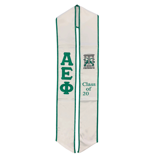 Alpha Epsilon Phi Graduation Sash Stole