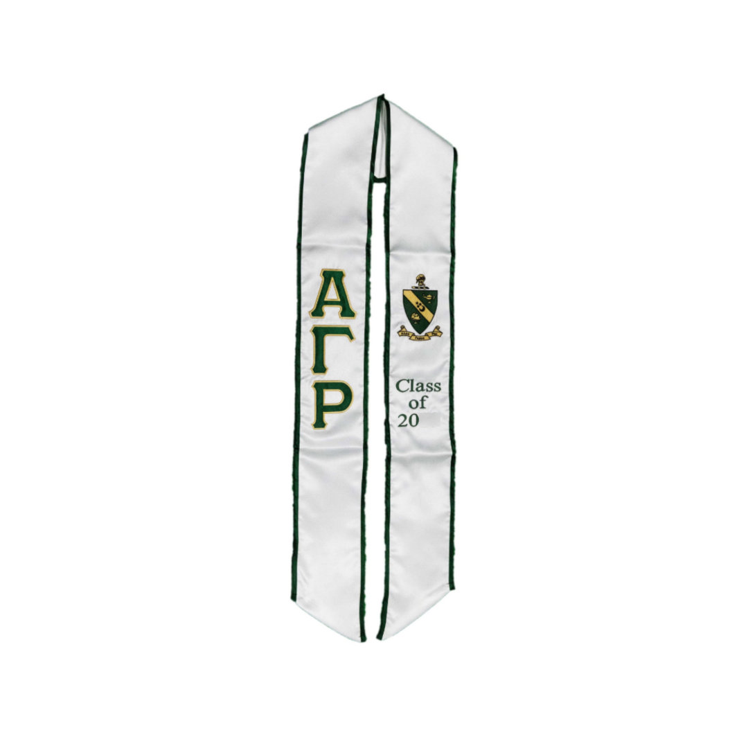 Alpha Gamma Rho Graduation Sash Stole