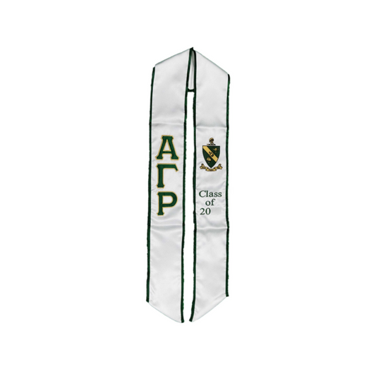 Alpha Gamma Rho Graduation Sash Stole