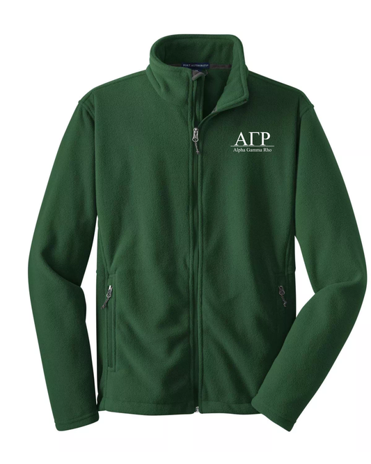 Alpha Gamma Rho Custom Fleece Full-Zip Jacket | Greek Organization Jacket