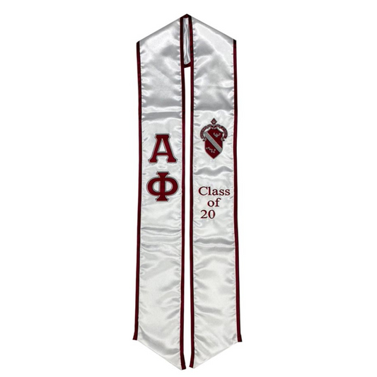 Alpha Phi Graduation Sash Stole