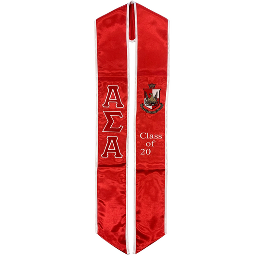 Alpha Sigma Alpha Graduation Sash Stole