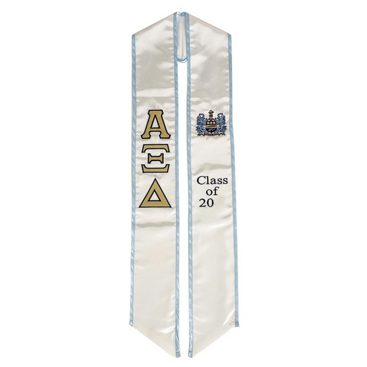 Alpha Xi Delta Graduation Sash Stole