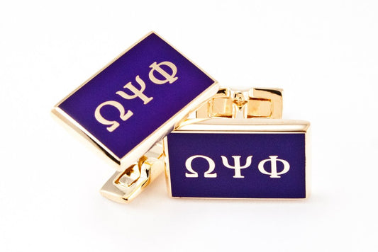 Omega Psi Phi Flag Cufflink