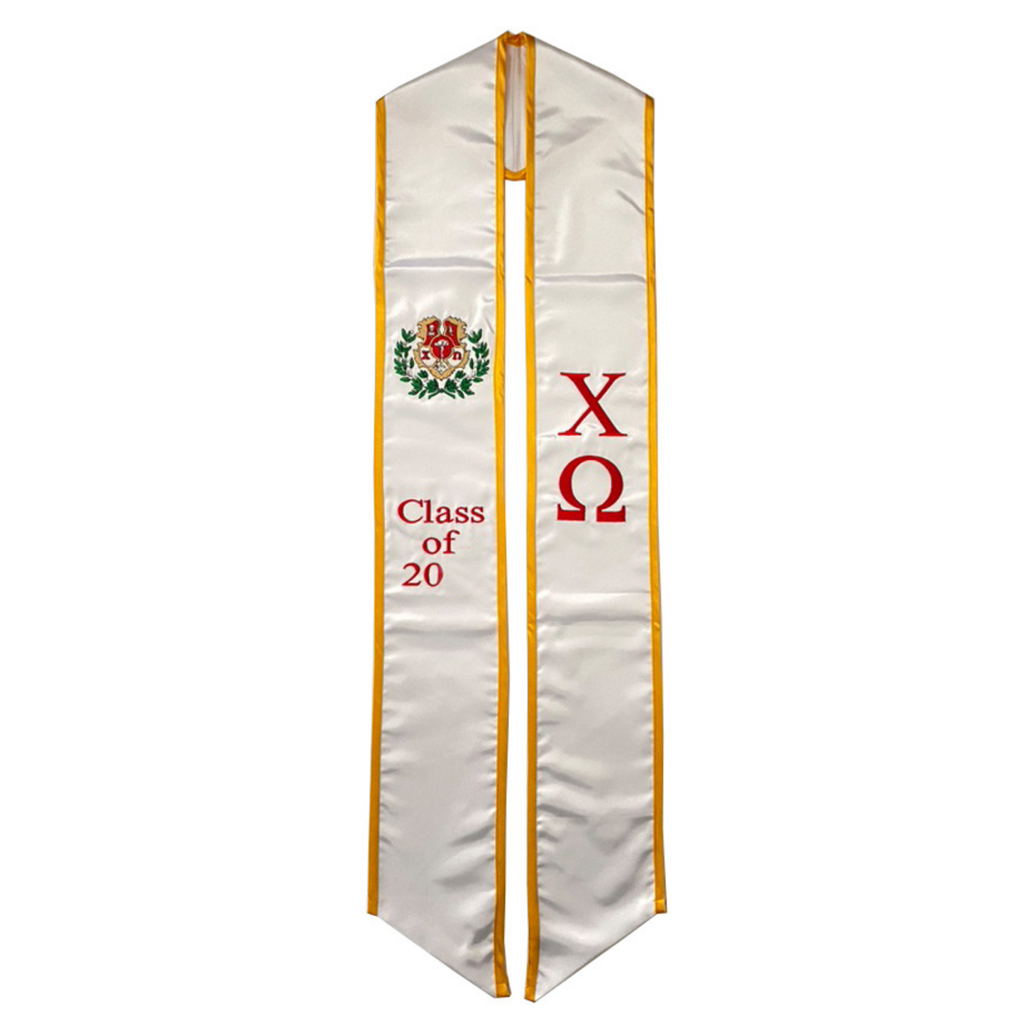 Chi Omega Graduation Sash Stole