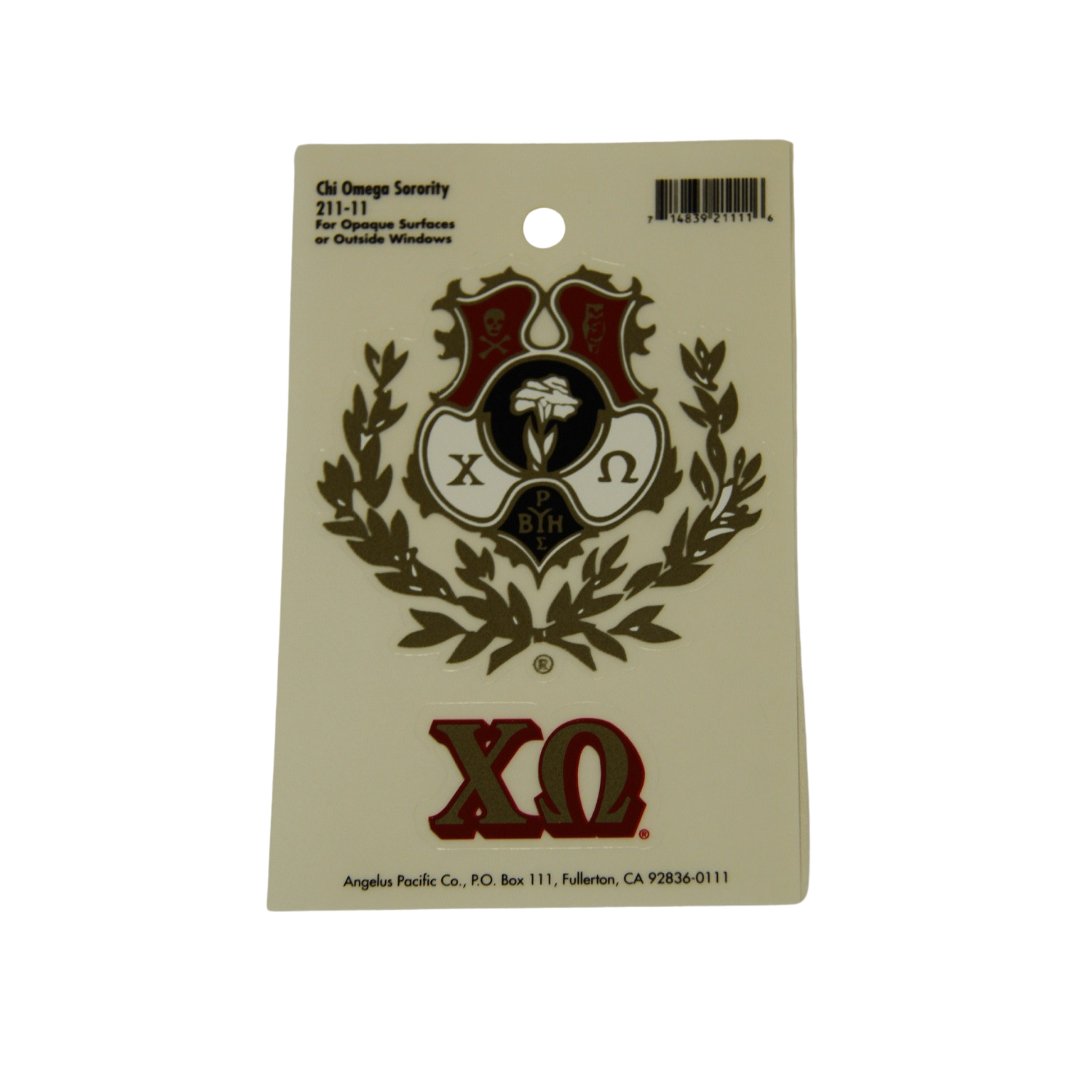Omega Sticker Chi Omega Decal Sticker – The Press Company