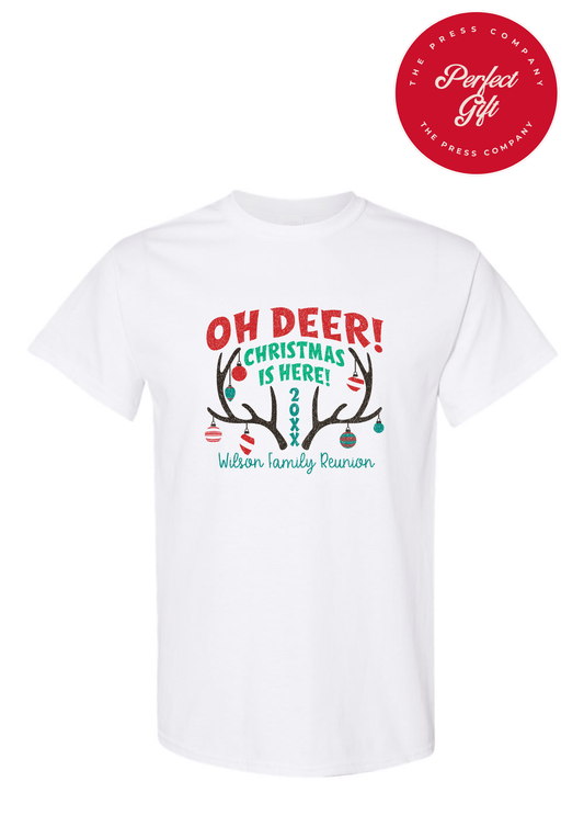 Holiday Shirt | Oh Deer, Christmas is here