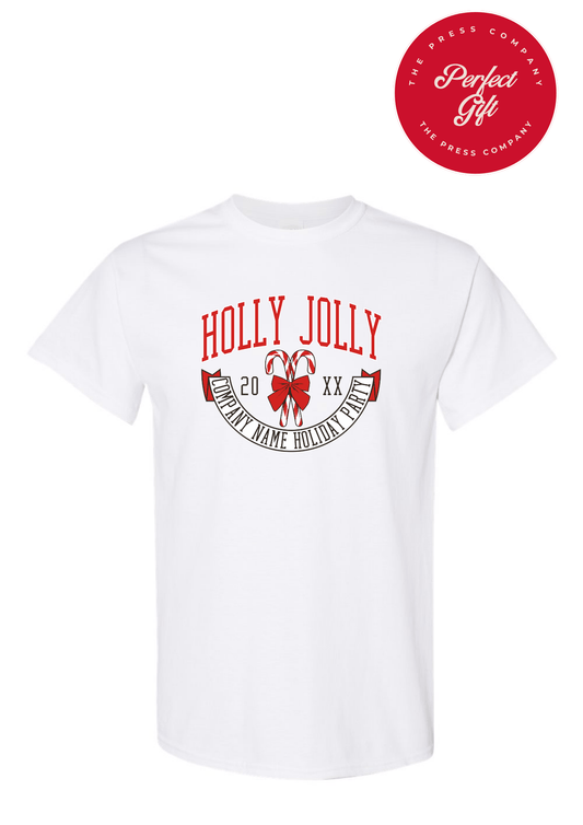 Holiday Shirt | Holly Jolly Christmas | Perfect for Company Events, Family Matching Outfits & Group Holiday Parties