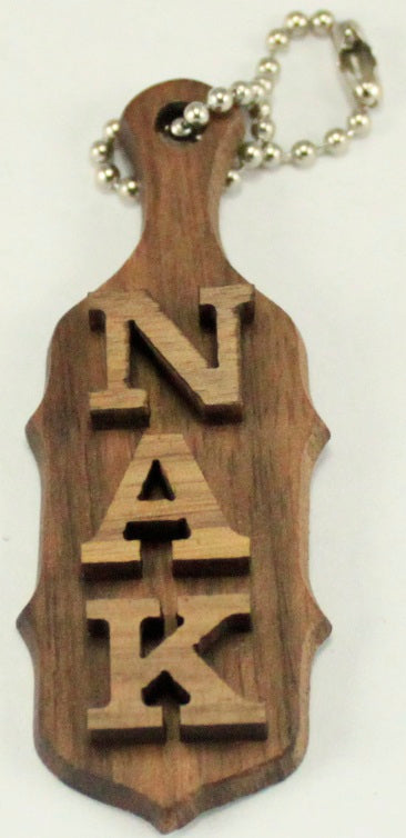 Nu Alpha Kappa Mini Wood Paddle Key Chain