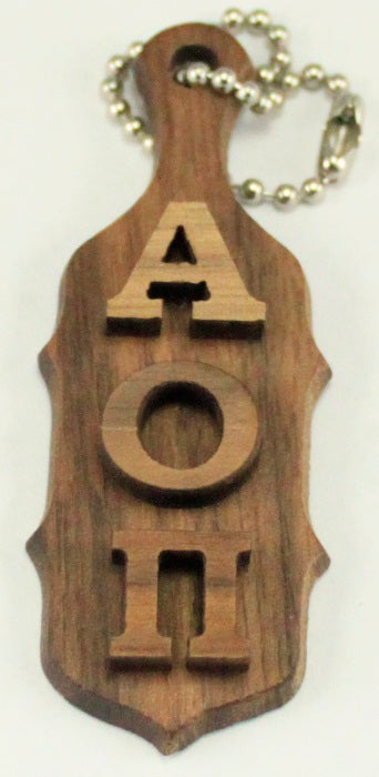 Alpha Omicron Pi Mini Wood Paddle Key Chain
