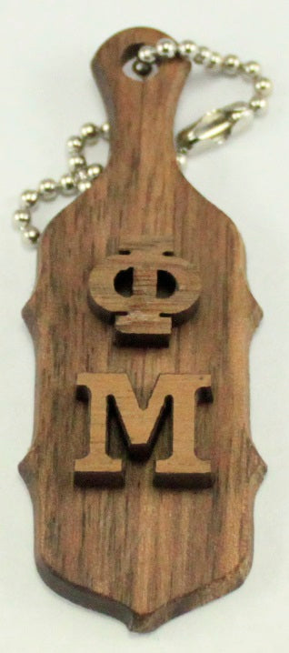 Phi Mu Mini Wood Paddle Key Chain