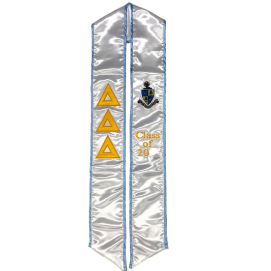 Delta Delta Delta Graduation Sash Stole