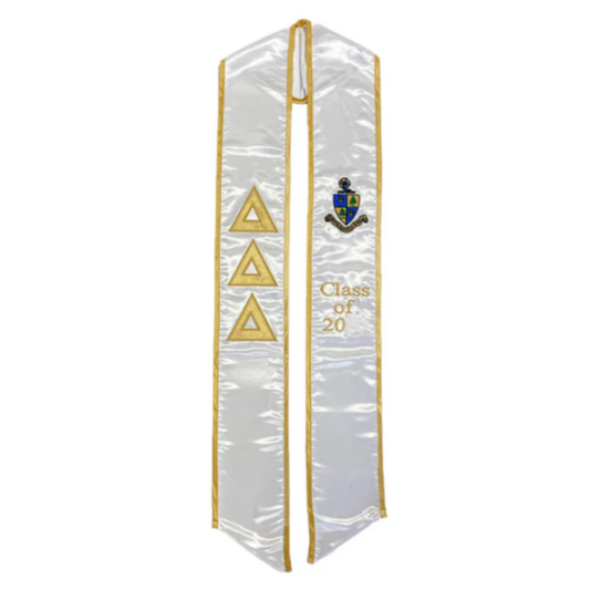 Delta Delta Delta Graduation Sash Stole