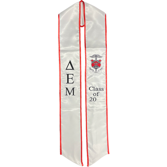 Delta Epsilon Mu Graduation Sash Stole
