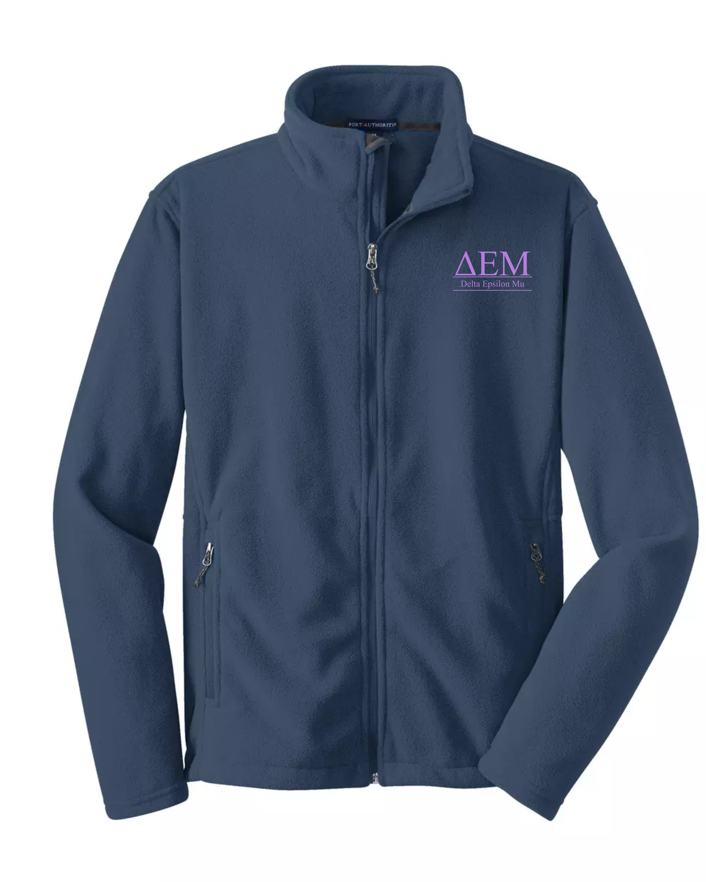 Delta Epsilon Mu Custom Fleece Full-Zip Jacket | Greek Organization Jacket