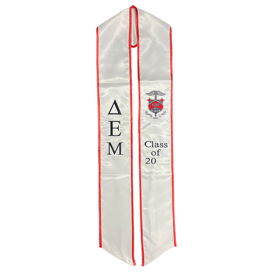 Delta Epsilon Mu Graduation Sash Stole