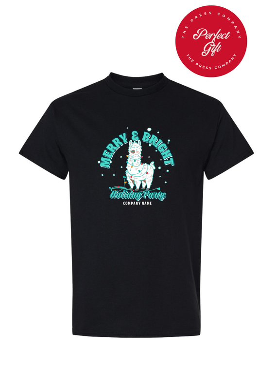 Holiday Shirt | Merry & Bright Christmas| Perfect for Company Events, Family Matching Outfits & Group Holiday Parties