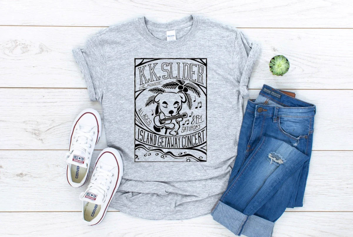 Animal Crossing KK Slider inspired tee