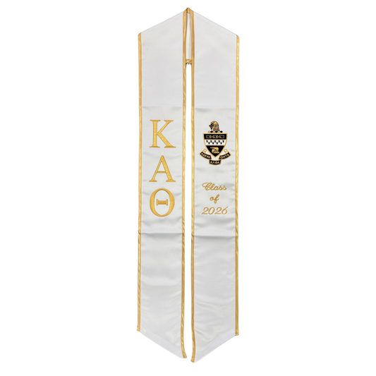 Kappa Alpha Theta (White) Graduation Stole / Sash