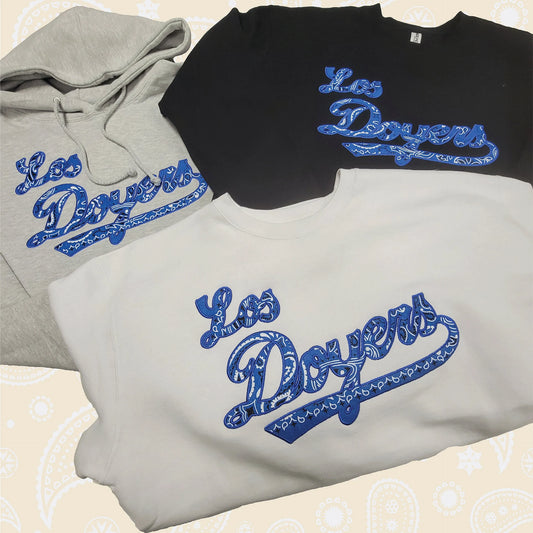 Los Doyers Embroidered Sweater/Hoodie Dodgers Baseball / Original Embroidered Crewneck Hoodies | Dodgers Los Angeles Baseball Gear