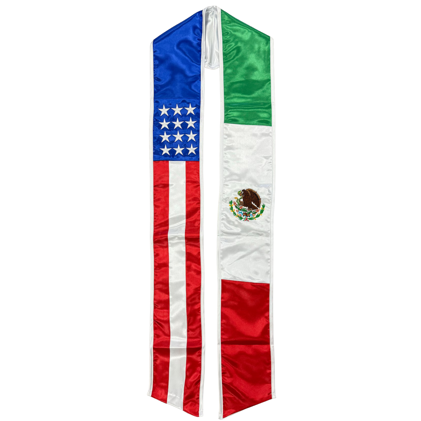 Mexican American Flag Graduation Sash Stole