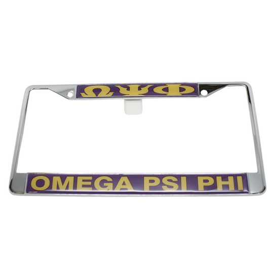 Omega Psi Phi License Plate Frame