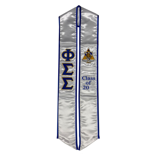 Phi Sigma Sigma Graduation Sash Stole