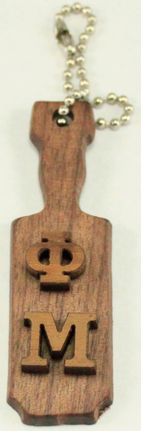 Phi Mu Mini Wood Paddle Key Chain