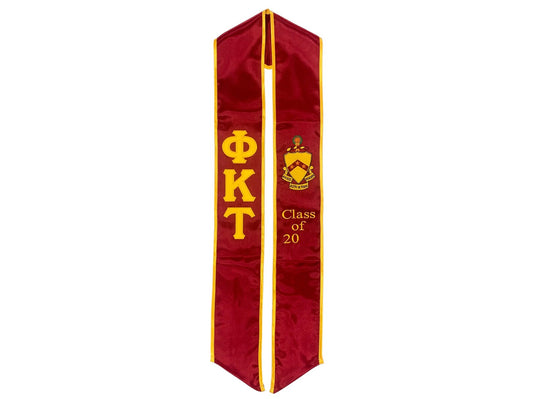 Phi Kappa Tau Graduation Sash Stole