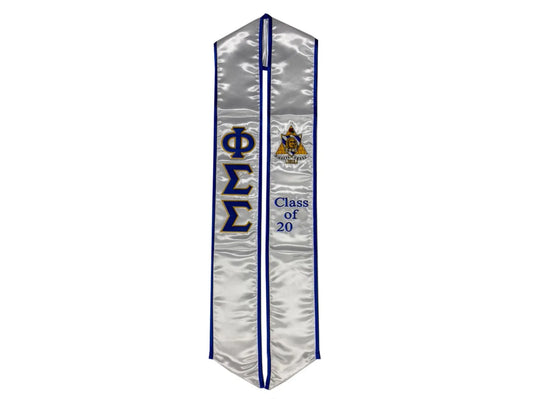 Phi Sigma Sigma Graduation Sash Stole