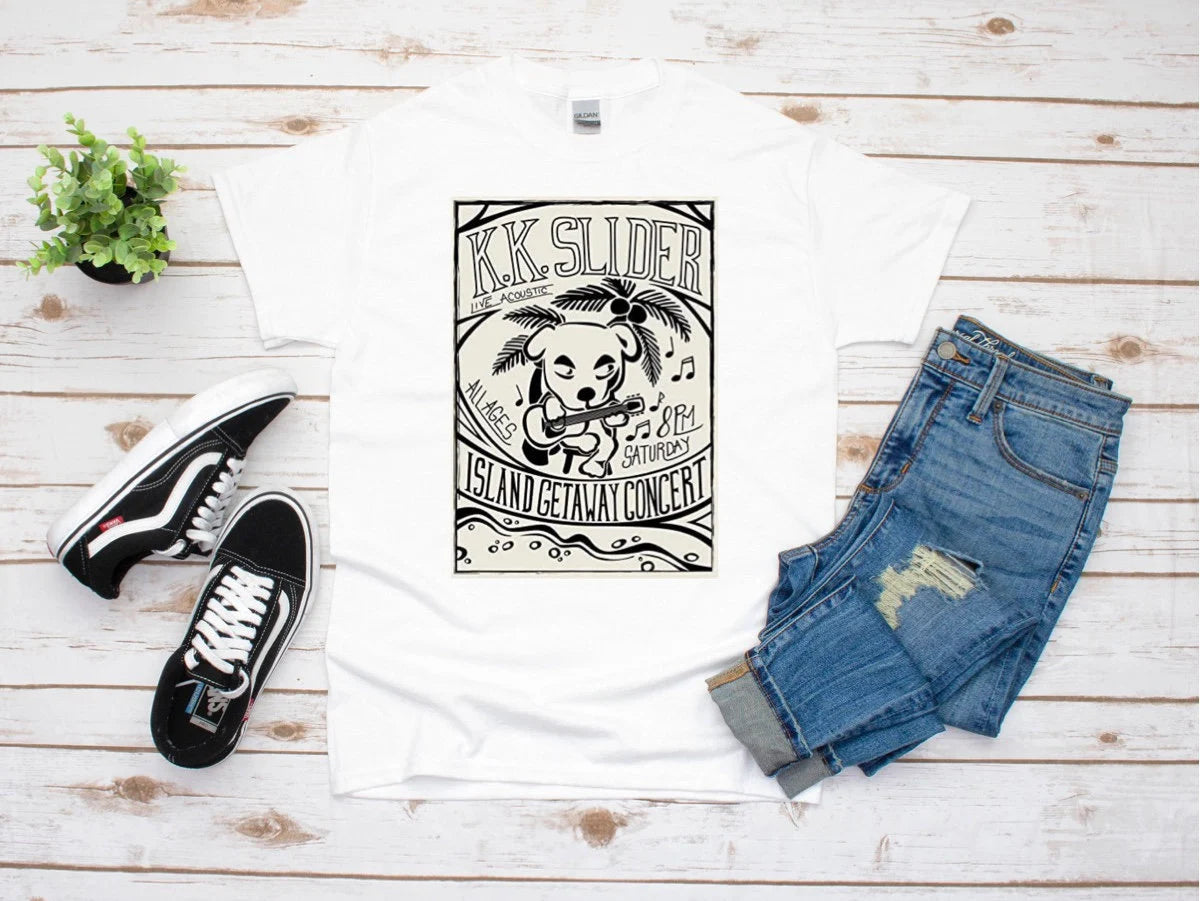 Animal Crossing KK Slider inspired tee