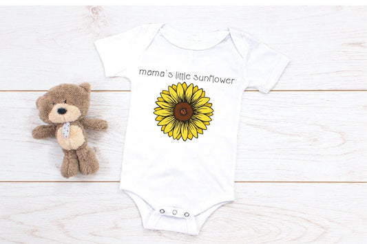 Mommy's Sunflower Baby Bodysuit Onesie I Baby clothes