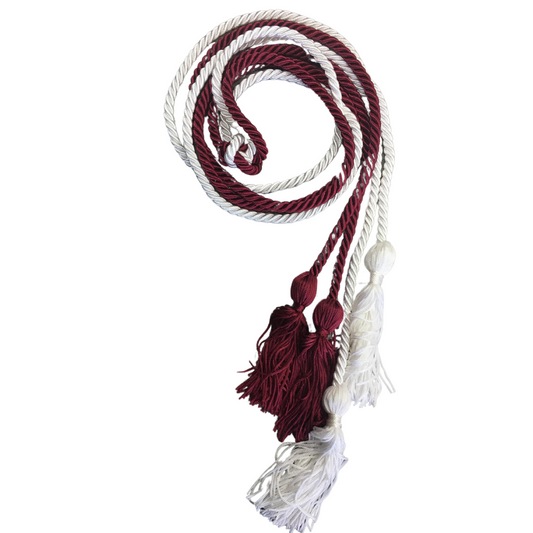 Maroon and White Single Cords